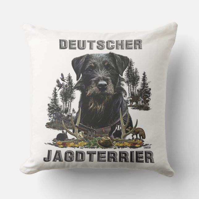 Jagdterrier -  versatile hunting dog     outdoor pillow (Front)