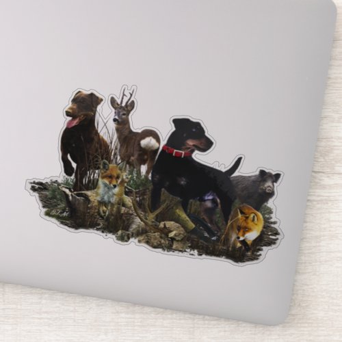 Jagdterrier _  versatile hunting dog   sticker