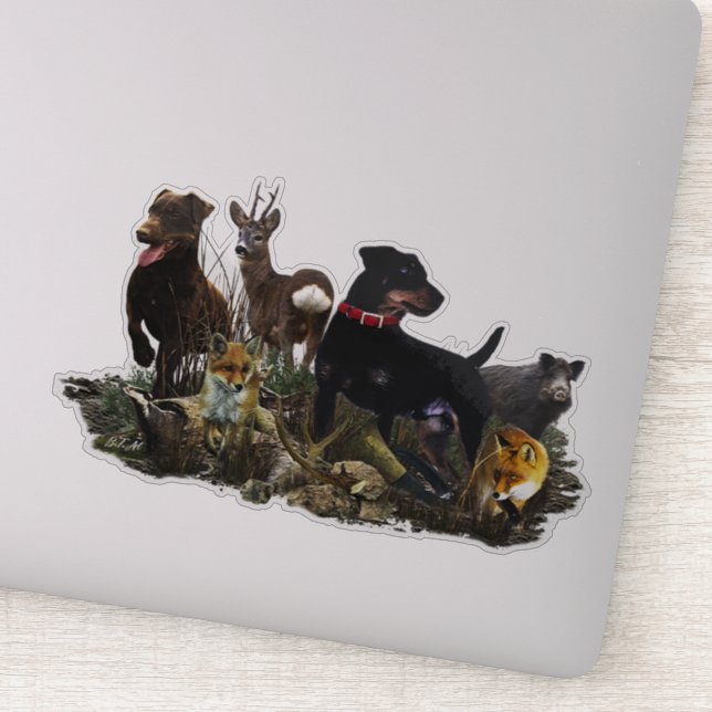 Jagdterrier -  versatile hunting dog   sticker (Detail)