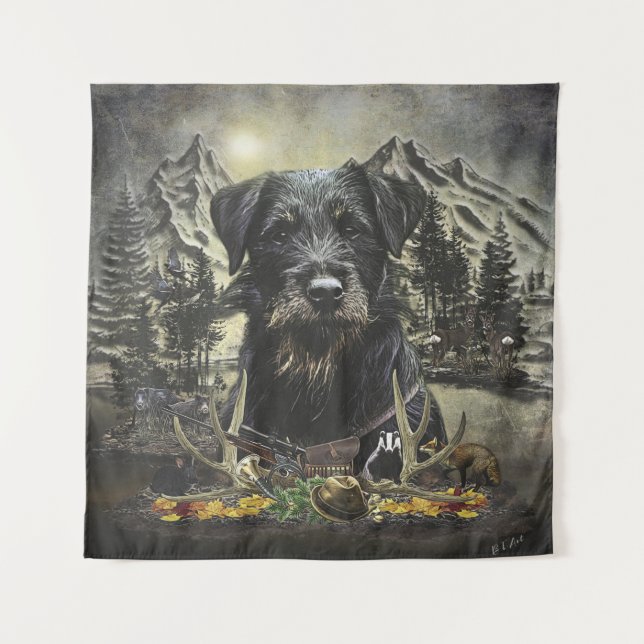 Jagdterrier -  versatile hunting dog tapestry (Front)