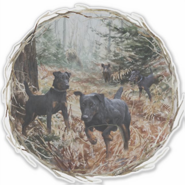 Jagdterriers, all-round hunting dogs. sticker (Front)