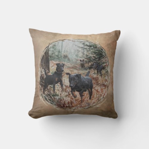 Jagdterriers all_round hunting dogs sticker car  throw pillow