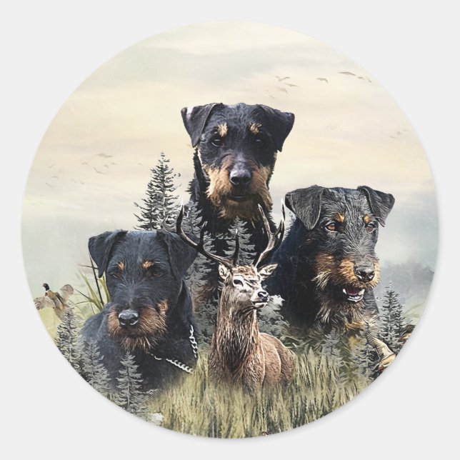 Jagdterriers v. Renbrad Kennel  Classic Round Sticker (Front)