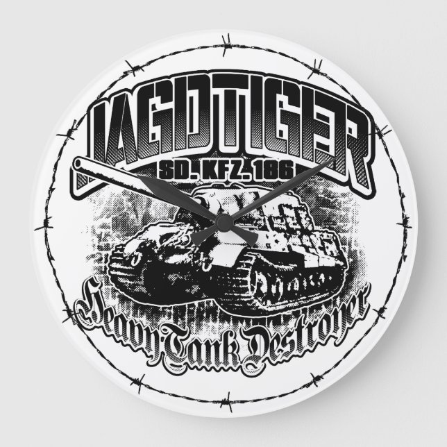 JAGDTIGER Round (Large) Acrylic Wall Clock (Front)