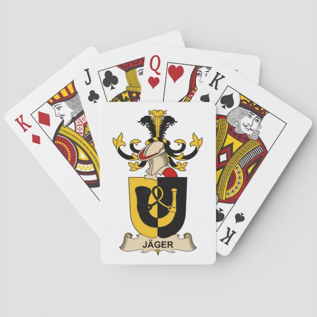 Jäger Family Crest Poker Cards (Back)