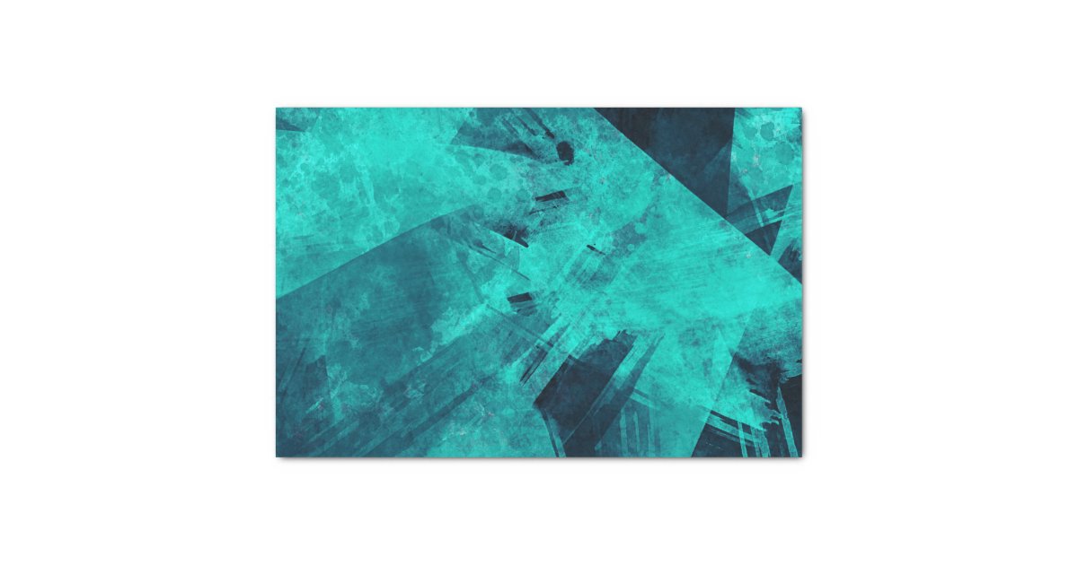 Jagged Blue Abstract Tissue Paper