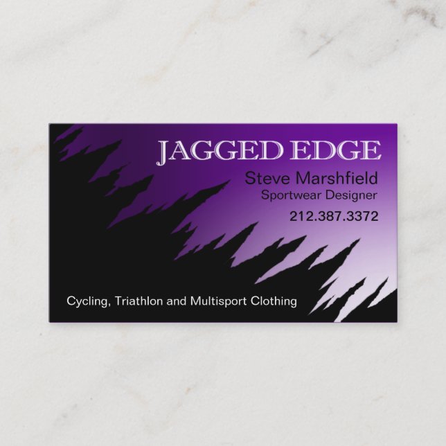 Jagged Edge Business Card template (Front)