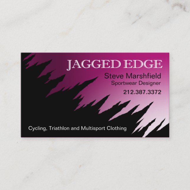 Jagged Edge Business Card template (Front)