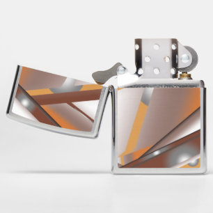 Jagged Edge Concentric Earth Tone Ombre Art Zippo Lighter