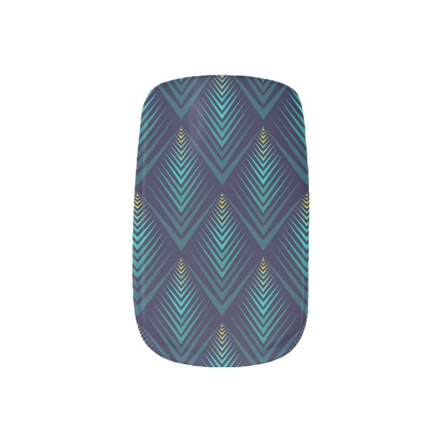 Jagged Edge: Dynamic Pattern Play Minx Nail Art (Left Thumb)