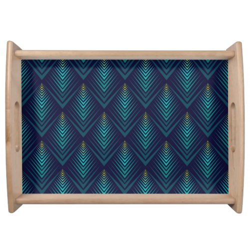 Jagged Edge Dynamic Pattern Play Serving Tray