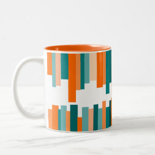 Jagged Lines – Teal and Orange Mug
