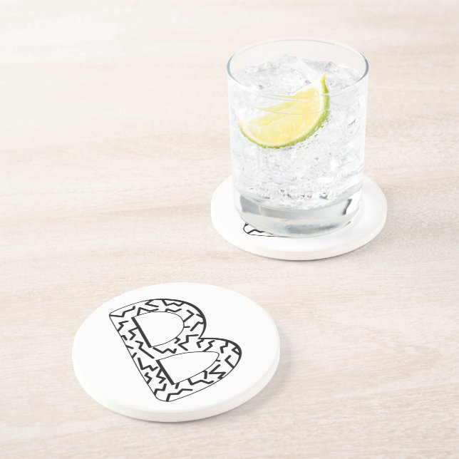 Jagged Pattern B Drink Coaster (Side)