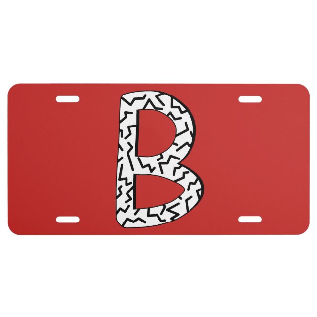 Jagged Pattern B License Plate (Front)