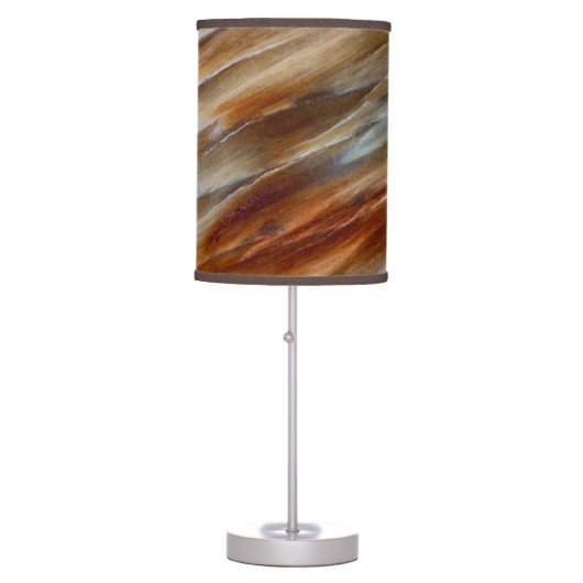 Jagged Petrified Wood Table Lamp (Front)