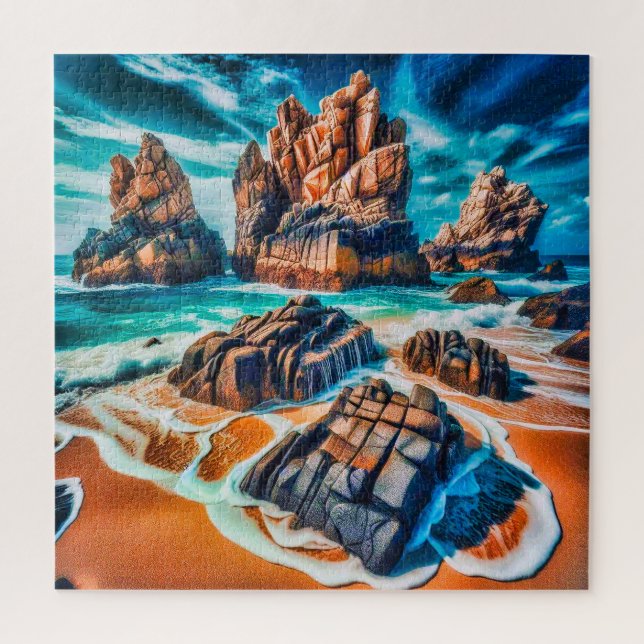Jagged rock formation jigsaw puzzle (Vertical)