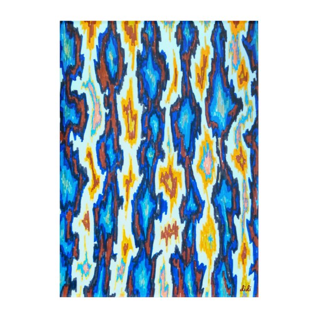 Jagged Weave Acrylic Wall Art (Front)