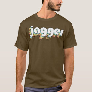Jagger Retro Rainbow Typography Faded Style T-Shirt