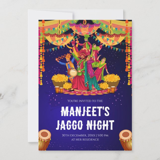 Jaggo invites Jago invitation, Jago invites (Front)