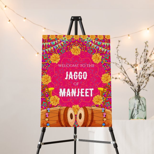 Jaggo Welcome sign as Punjabi Jago welcome sign (In Situ (Stand))