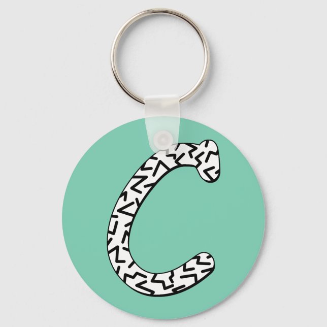 Jaggy C Keychain (Front)