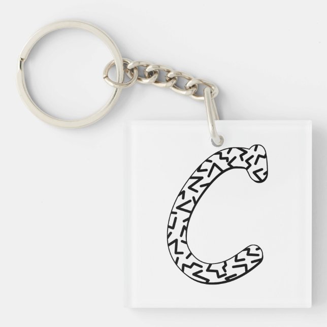 jaggy c keychain (Front)
