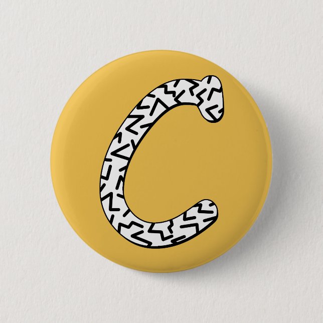 Jaggy C Pinback Button (Front)