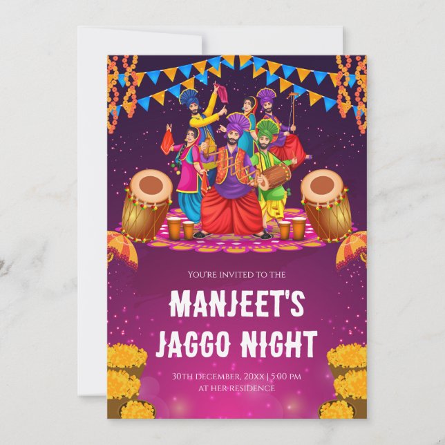 Jago invitation Jaggo cards, Jaggo invites (Front)