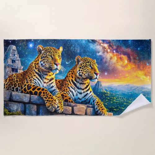 Jags and Stars Design By Rich AMeN Gill Beach Towel