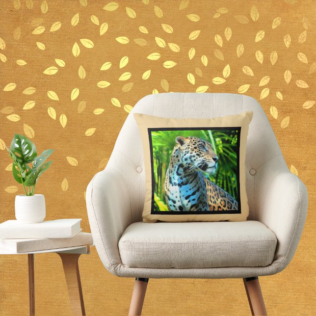 Jaguar Among the Trees Throw Pillow (Creator Uploaded)