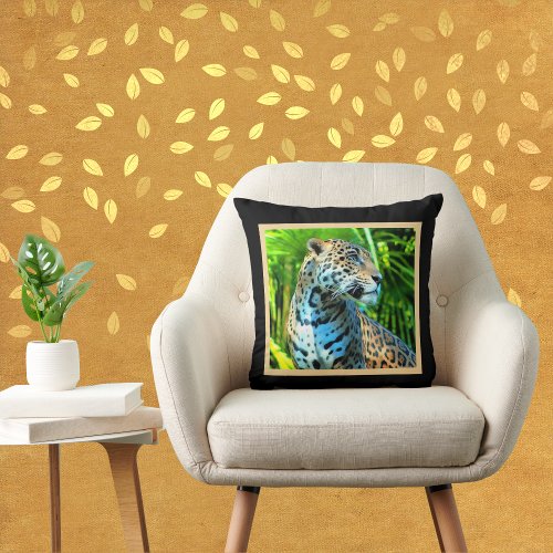 Jaguar Among the Trees Throw Pillow