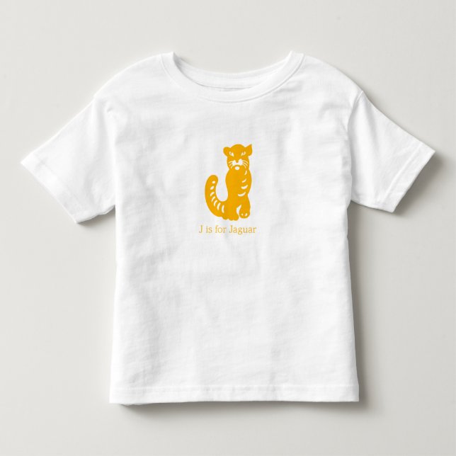 Jaguar Animal Alphabet Toddler T-shirt (Front)