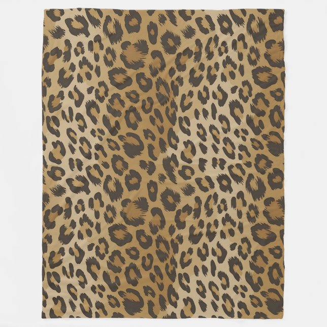Jaguar animal pattern fleece blanket (Front)