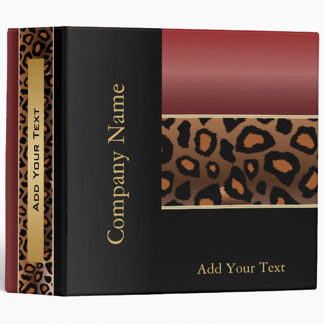 Jaguar Animal Print Binder (Front/Spine)