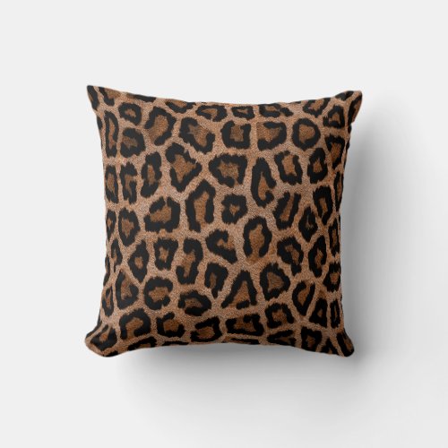 Jaguar Animal Print Throw Pillow