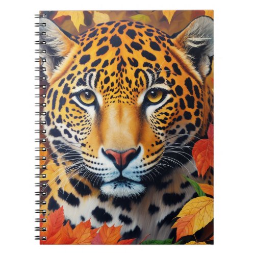 Jaguar Autumn Feline Art Notebook