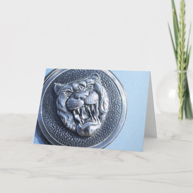 Jaguar badge greeting card (Front)