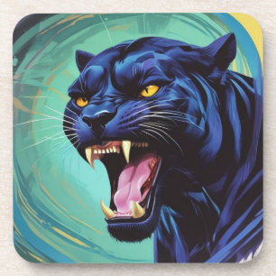 Jaguar - Black Panther Beverage Coaster