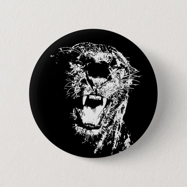 Jaguar - Black Panther Button (Front)