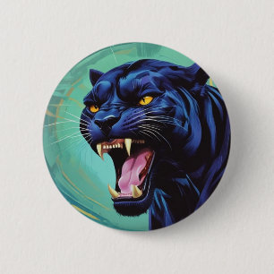 Jaguar - Black Panther Button