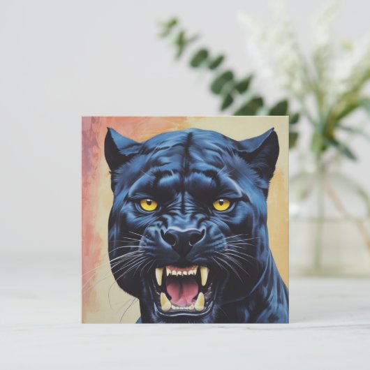 Jaguar - Black Panther Card (Standing Front)