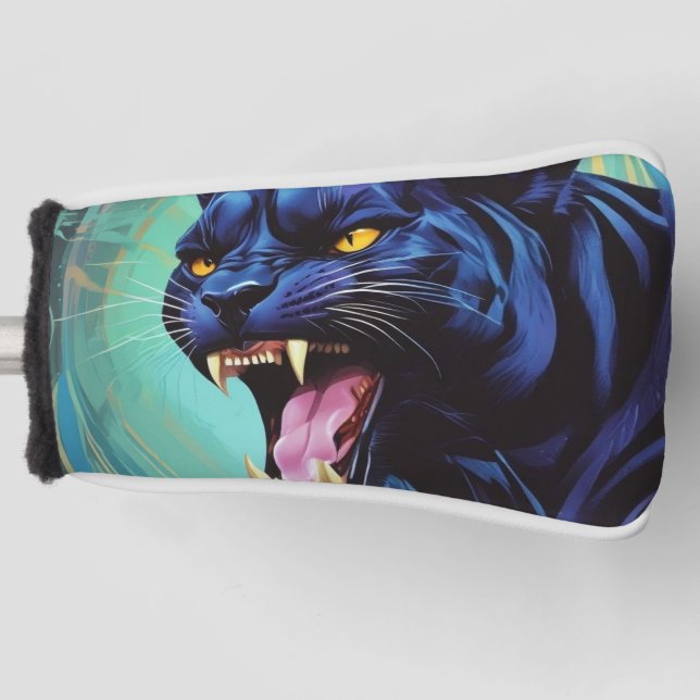 Jaguar - Black Panther  Golf Head Cover (Front)