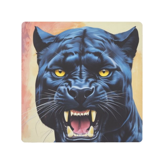 Jaguar - Black Panther  Metal Print (Front)