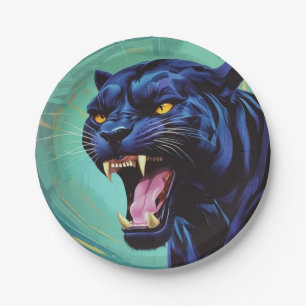 Jaguar - Black Panther  Paper Plates
