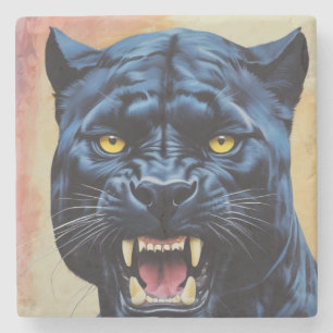 Jaguar - Black Panther Stone Coaster