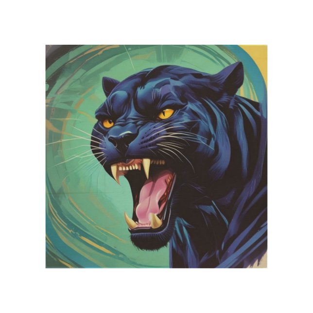 Jaguar - Black Panther  Wood Wall Art (Front)