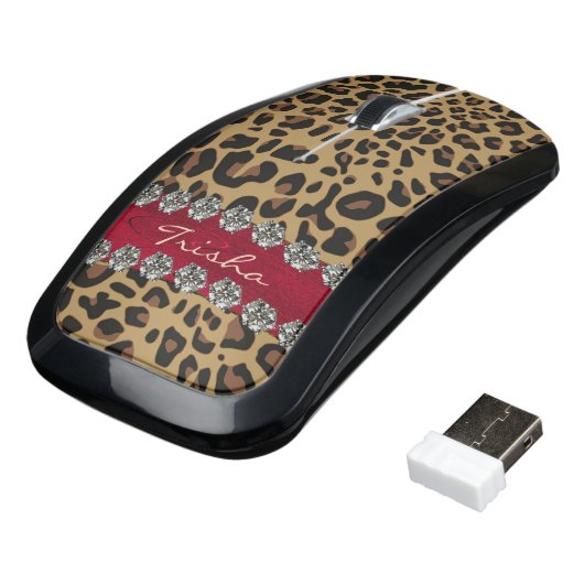 Jaguar Bling Girly Wireless Mouse (Angled)