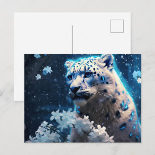 Jaguar Blue Light Postcard