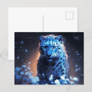 Jaguar Blue Light Postcard