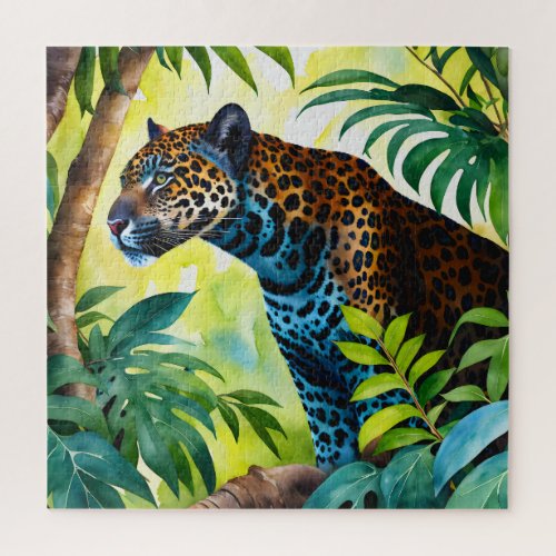 Jaguar Botanical Forest Jungle Jigsaw Puzzle